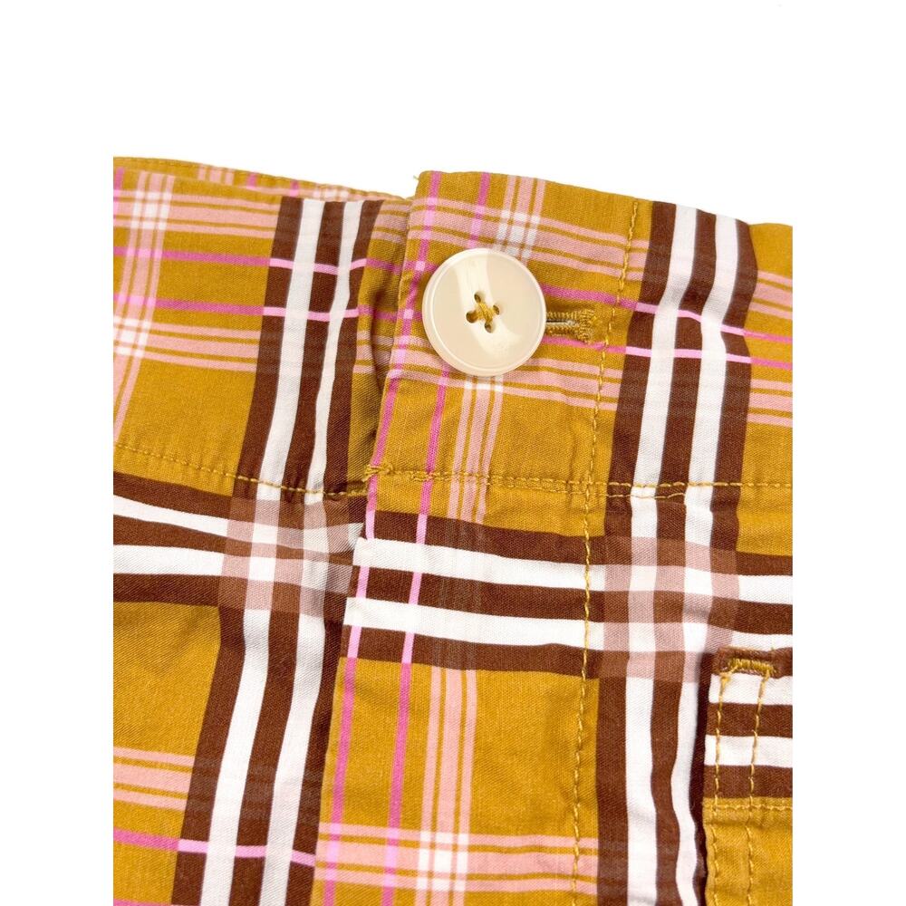 Anthropologie Maeve The Colette Mini Skirt in Yellow Plaid Size XL - Picture 4 of 12